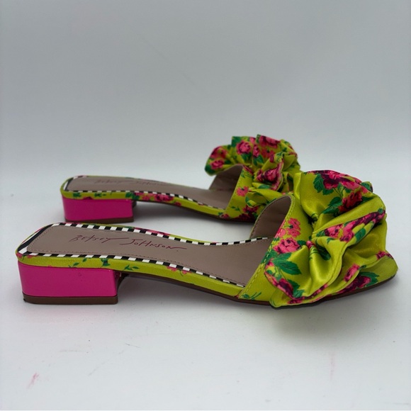 Betsey Johnson Floral Sandals in Pink and Yellow - Picture 6 of 10